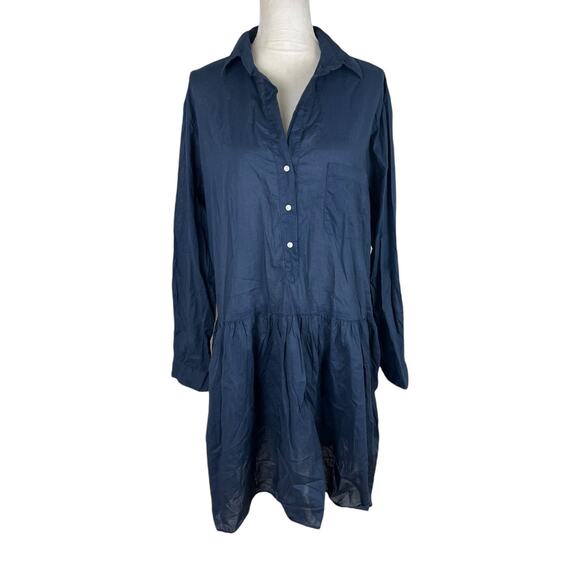Grayson The Changemaker Navy Blue Shirt Dress Long Sleeve Relaxed Fit Size 05 XL - Picture 2 of 7